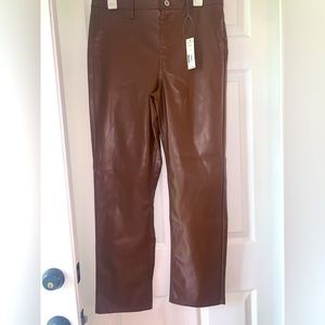 NEW WITH TAGS Straight Leg Pleather Pants